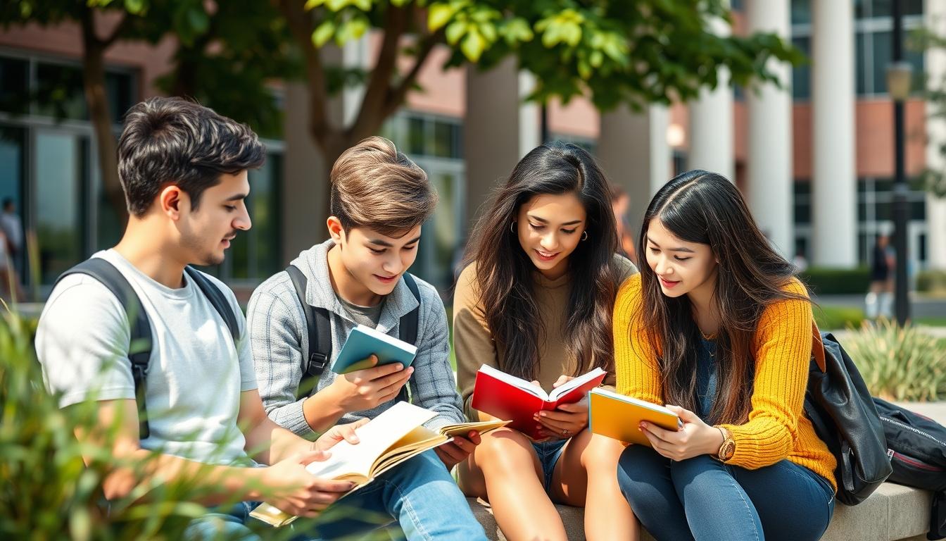 Structured study materials and learning resources on a desk